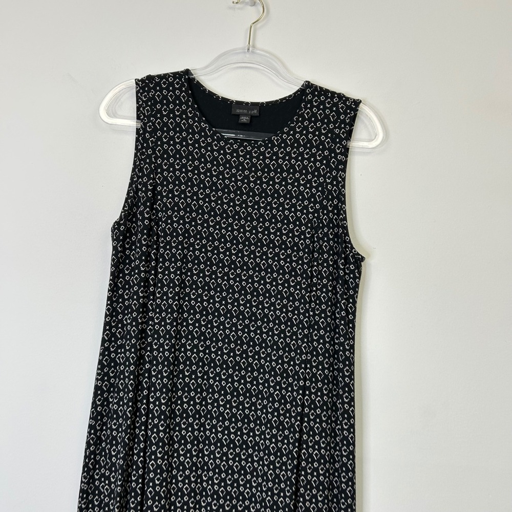 J. Jill Wearever Collection Sleeveless Maxi Dress Women's Medium Petite MP Black - Picture 4 of 9